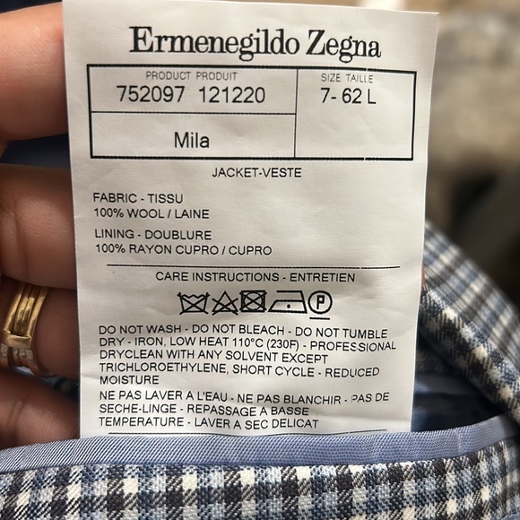 Ermenegildo Zegna plain Suit Jacket - Picture 1 of 5